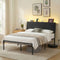 Artiss Queen Bed Frame LED Metal Base Charging Station