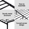 Artiss Queen Bed Frame LED Metal Base Charging Station