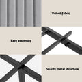 Artiss Metal Bed Frame King Size LED Charging Station 2 Drawers