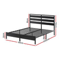 Artiss Double LED Metal Bed Frame with Charging Station