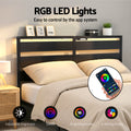 Artiss Double LED Metal Bed Frame with Charging Station