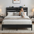 Artiss Double LED Metal Bed Frame with Charging Station