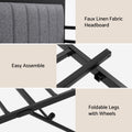Artiss Bed Frame Double LED Metal Trundle Daybed with Charging Station TURN