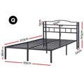 Artiss Queen Bed Frame with USB Charging Station WAVE