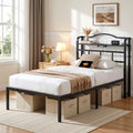 Artiss Single Bed Frame with Charging Station WAVE