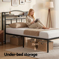 Artiss Single Bed Frame with Charging Station WAVE