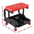 Giantz Creeper Seat Rolling Mechanic Stool with Tool Tray Heavy Duty 36x36cm