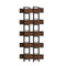 Artiss 5-Tier Bookshelf Metal Storage Rack Stand Walnut