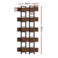 Artiss 5-Tier Bookshelf Metal Storage Rack Stand Walnut