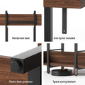 Artiss 5-Tier Bookshelf Metal Storage Rack Stand Walnut