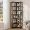 Artiss 6 Tier Corner Bookshelf Oak Display Shelves Bookcase