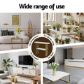 Artiss Console Table Marble Effect White Gold 80cm