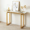 Artiss Console Table 110CM White Marble Effect Gold Legs