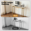 Artiss Console Table 110CM White Marble Effect Gold Legs