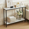 Artiss Console Table Marble Effect White Entryway Hallway Desk