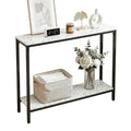 Artiss Console Table Marble Effect White Entryway Hallway Desk