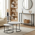 Artiss Console Table Marble Effect White Entryway Hallway Desk