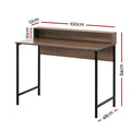 Artiss Computer Desk with Shelf Oak 100cm