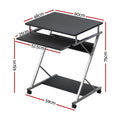 Artiss Computer Desk 60cm Keyboard Tray Shelf Black
