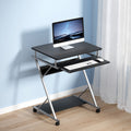 Artiss Computer Desk 60cm Keyboard Tray Shelf Black