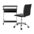 Artiss Computer Desk Office Chair Set Black Keyboard Shelf
