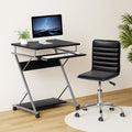 Artiss Computer Desk Office Chair Set Black Keyboard Shelf
