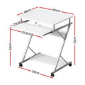 Artiss Computer Desk Keyboard Tray 60cm White