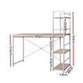 Artiss Computer Desk 120CM Oak with Shelf
