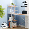 Artiss Computer Desk 120CM Oak with Shelf