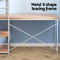 Artiss Computer Desk 120CM Oak with Shelf