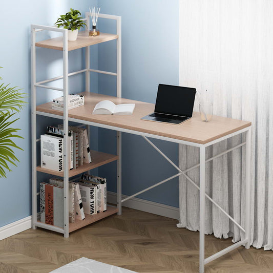 Artiss Computer Desk 120CM Oak with Shelf