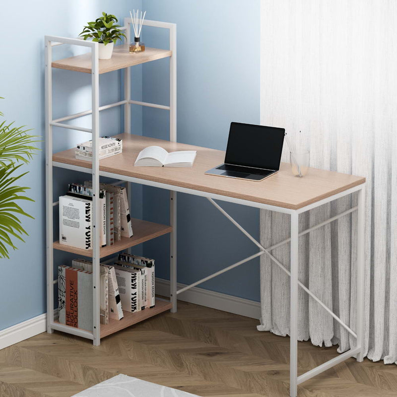 Artiss Computer Desk 120CM Oak with Shelf