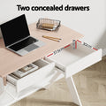 Artiss Computer Desk 100cm Drawer Oak