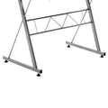 Artiss L-Shape Computer Desk White Keyboard Tray Shelf