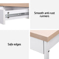 Artiss Computer Desk 100cm Drawer Storage Oak