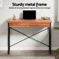 Artiss Computer Desk 100CM Drawer Storage Walnut