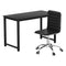 Artiss Computer Desk 120cm Office Chair Set PU Leather Black