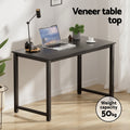 Artiss Computer Desk 120cm Office Chair Set PU Leather Black