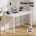 Artiss 120cm Computer Desk & Low Back Office Chair White PU