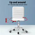 Artiss 120cm Computer Desk & Low Back Office Chair White PU