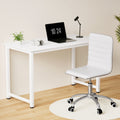 Artiss 120cm Computer Desk & Low Back Office Chair White PU