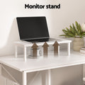 Artiss L-Shape Computer Desk 100CM White Open Shelves Office