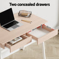 Artiss 100cm Computer Desk Drawer Cabinet Oak