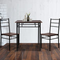 Artiss Dining Table Chairs Set for 3 Walnut