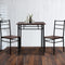 Artiss Dining Table Chairs Set for 3 Walnut