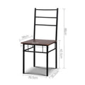 Artiss Dining Table Chairs Set for 3 Walnut