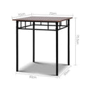 Artiss Dining Table Chairs Set for 3 Walnut