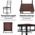 Artiss Dining Table Chairs Set for 3 Walnut