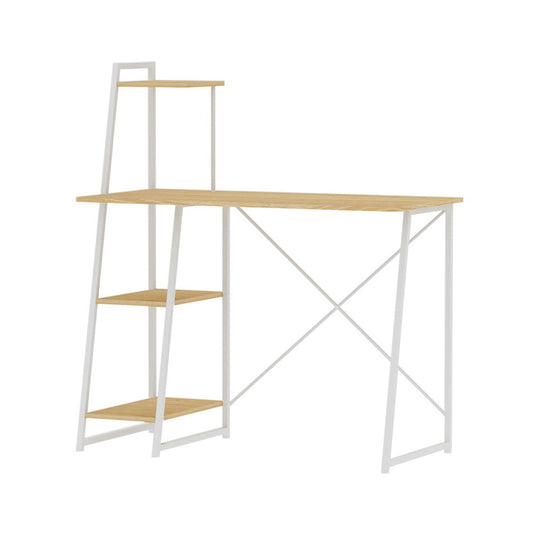 Artiss Computer Desk with Bookshelf 100cm Oak Storage