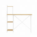 Artiss Computer Desk with Bookshelf 100cm Oak Storage